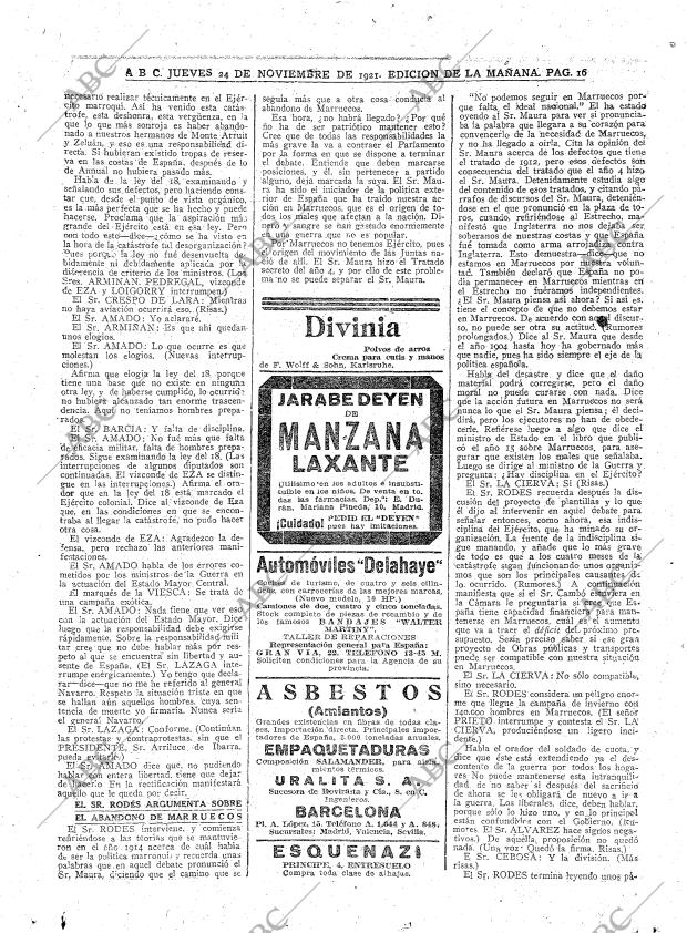 ABC MADRID 24-11-1921 página 16