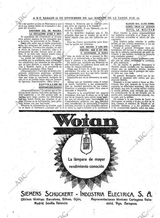 ABC MADRID 26-11-1921 página 20