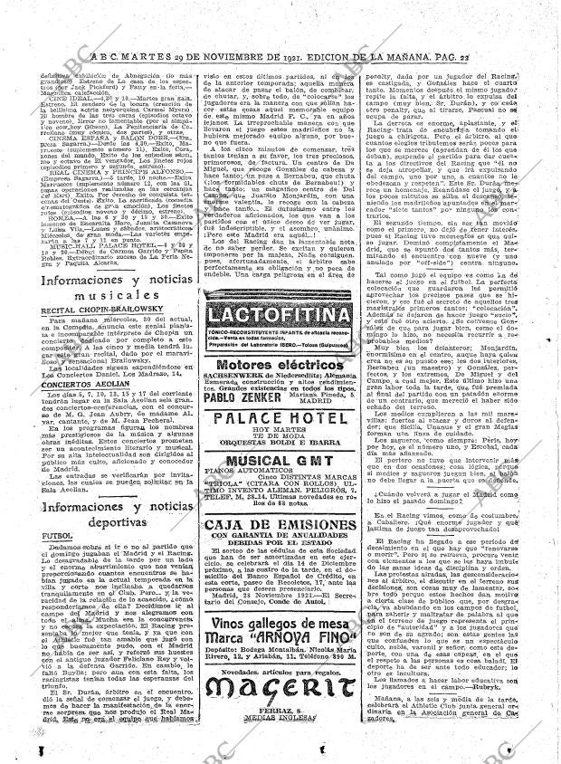 ABC MADRID 29-11-1921 página 22