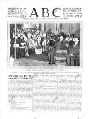 ABC MADRID 01-12-1921 página 1