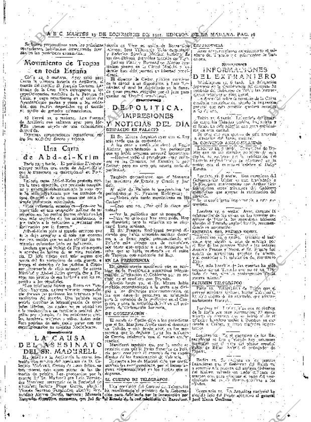 ABC MADRID 13-12-1921 página 16