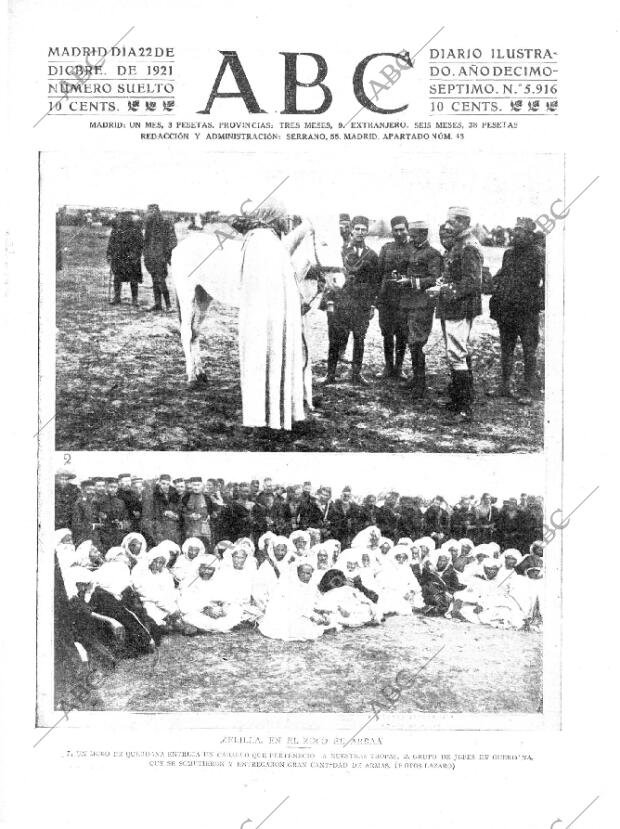 ABC MADRID 22-12-1921 página 1