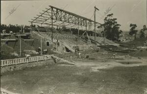 Construcción del estadio de Las Corts