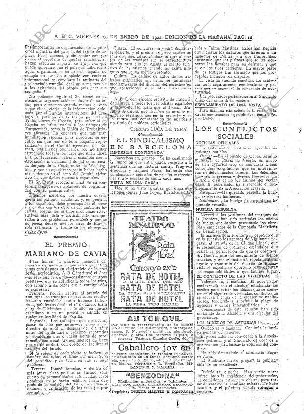 ABC MADRID 13-01-1922 página 18