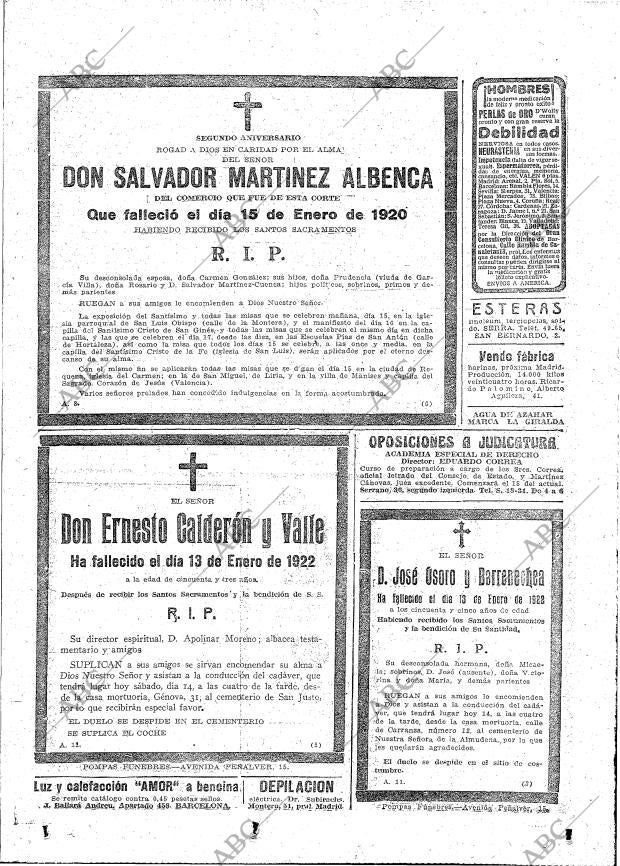 ABC MADRID 14-01-1922 página 21