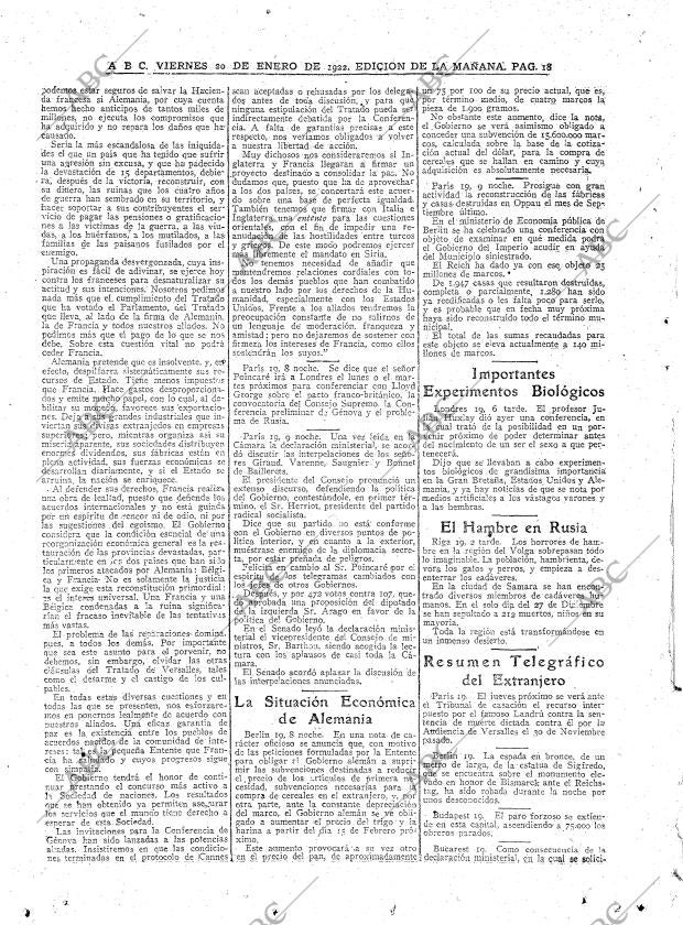 ABC MADRID 20-01-1922 página 18