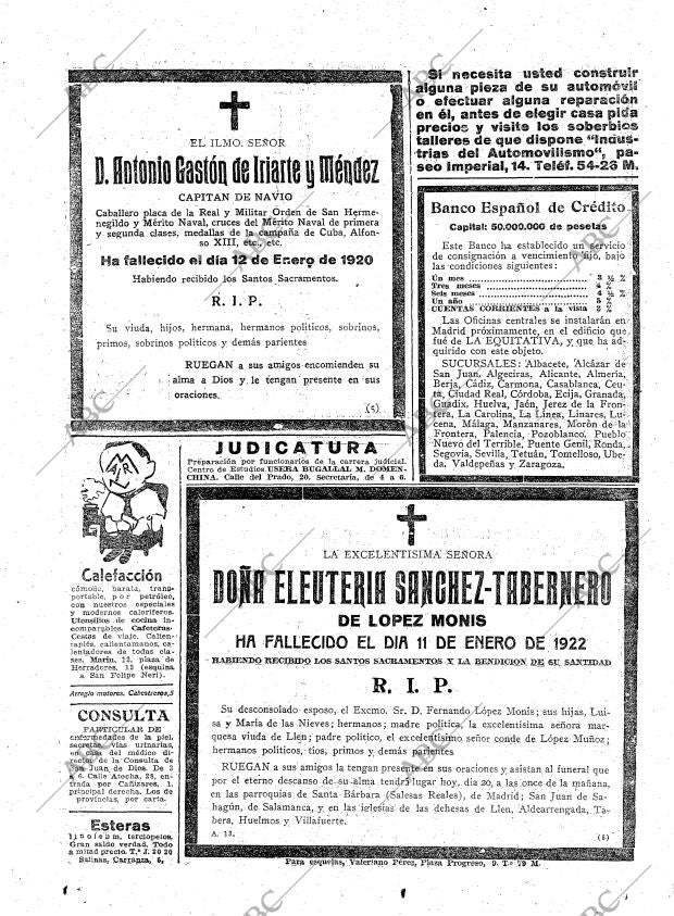 ABC MADRID 20-01-1922 página 28