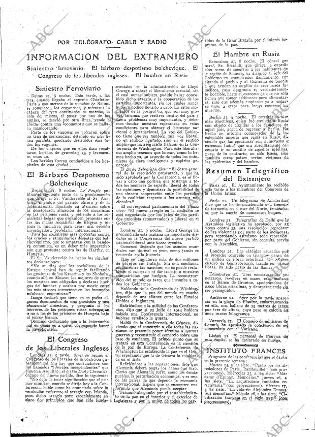 ABC MADRID 22-01-1922 página 23