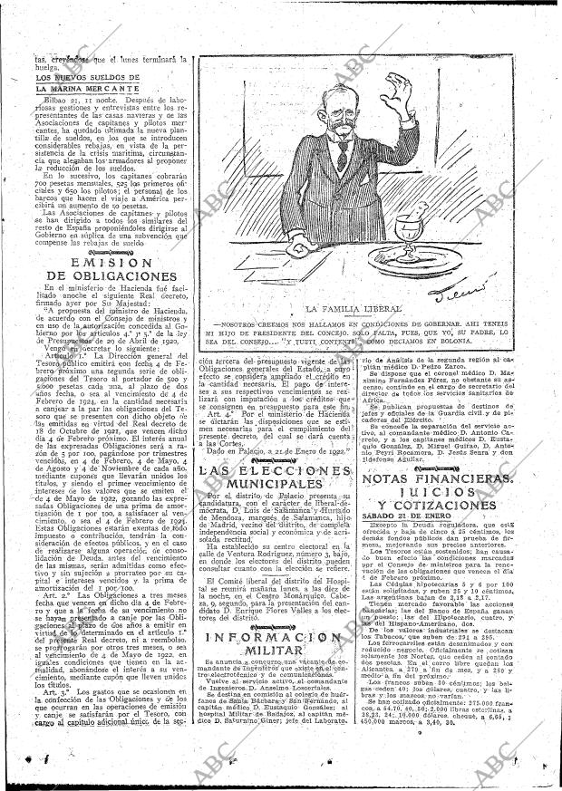 ABC MADRID 22-01-1922 página 25