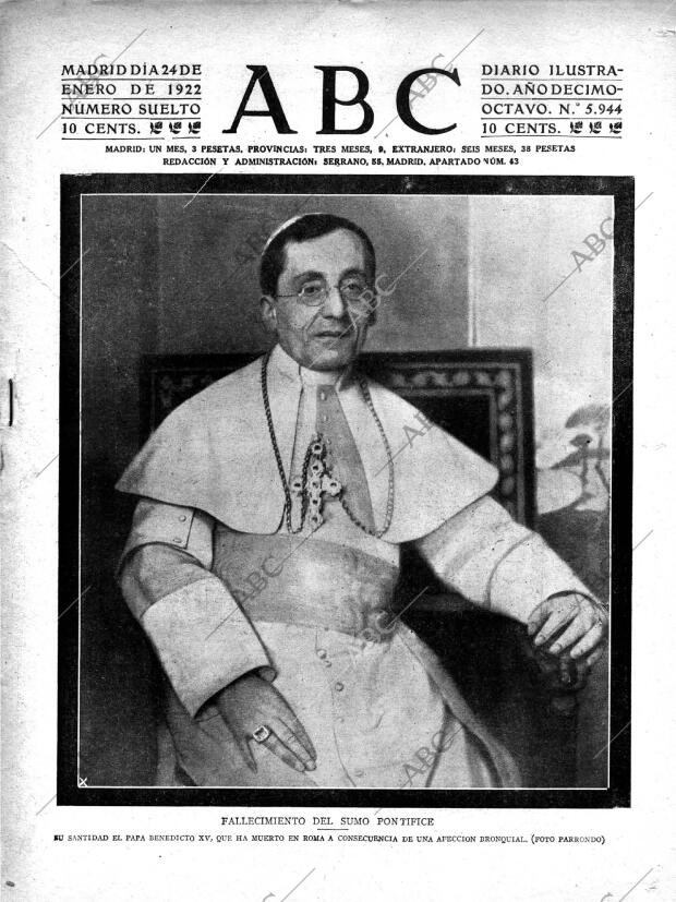 ABC MADRID 24-01-1922 página 1