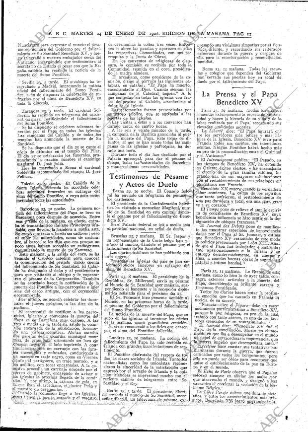 ABC MADRID 24-01-1922 página 11
