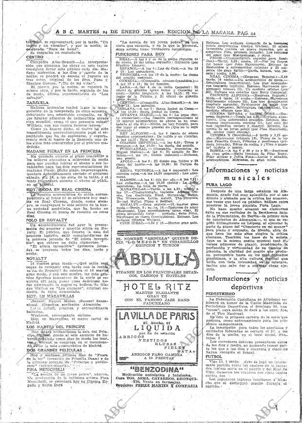 ABC MADRID 24-01-1922 página 24