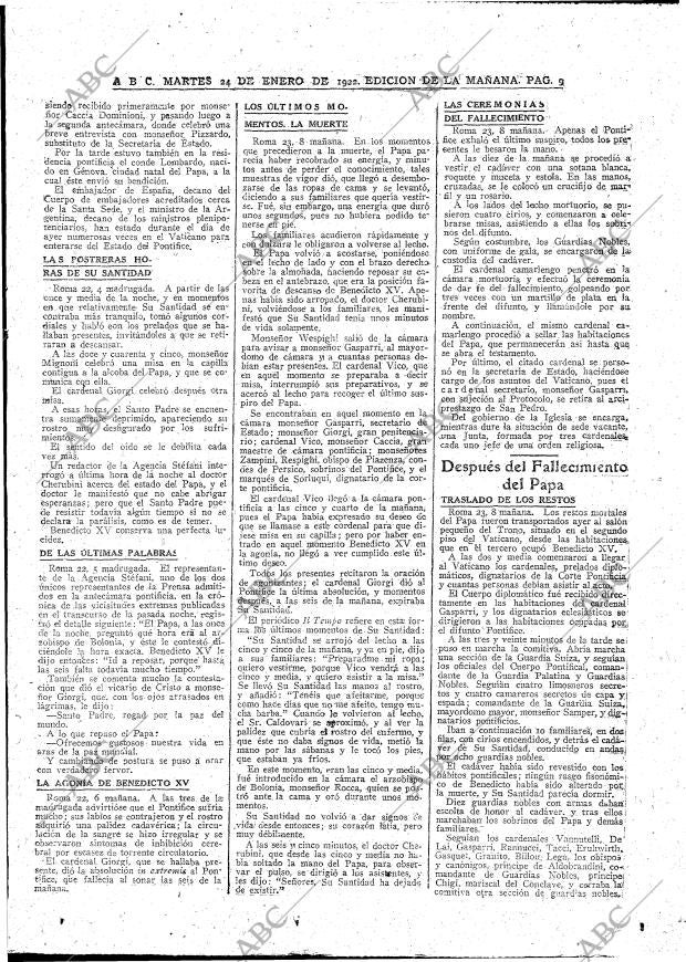 ABC MADRID 24-01-1922 página 9