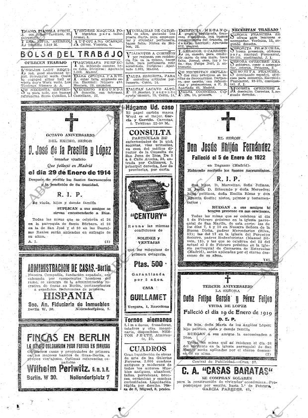 ABC MADRID 25-01-1922 página 25