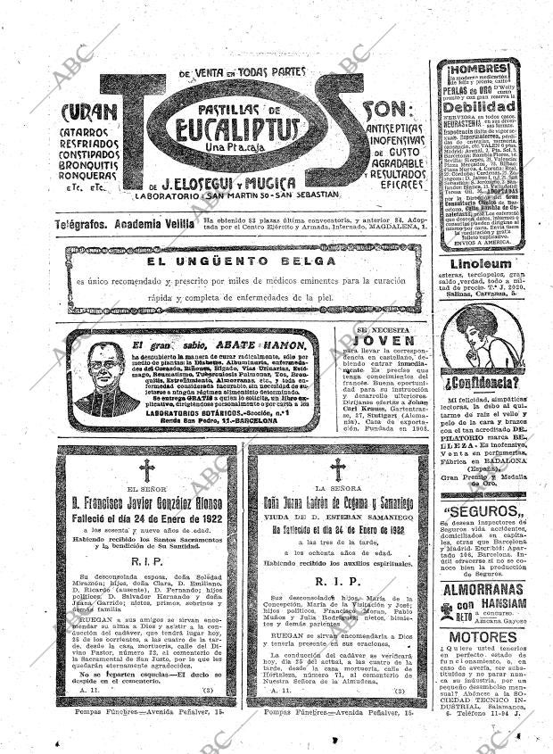 ABC MADRID 25-01-1922 página 26