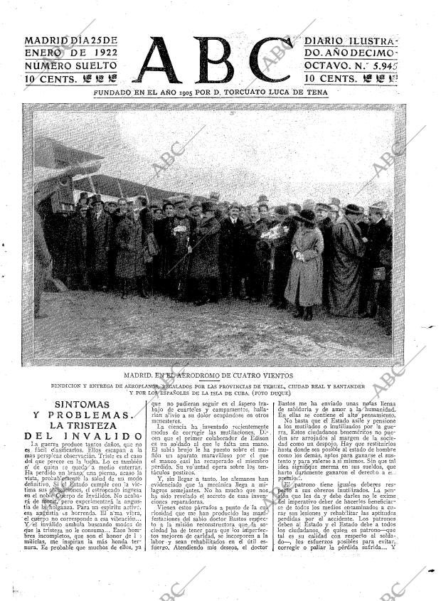 ABC MADRID 25-01-1922 página 3