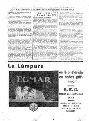 ABC MADRID 25-01-1922 página 8