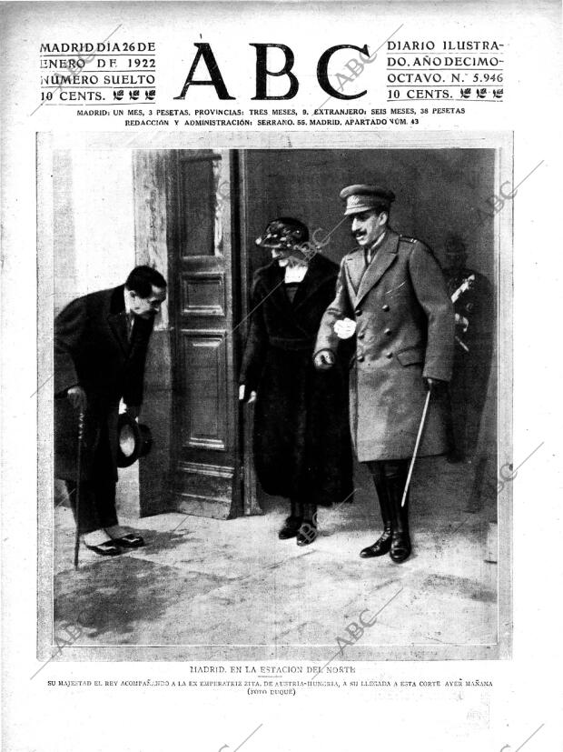 ABC MADRID 26-01-1922 página 1