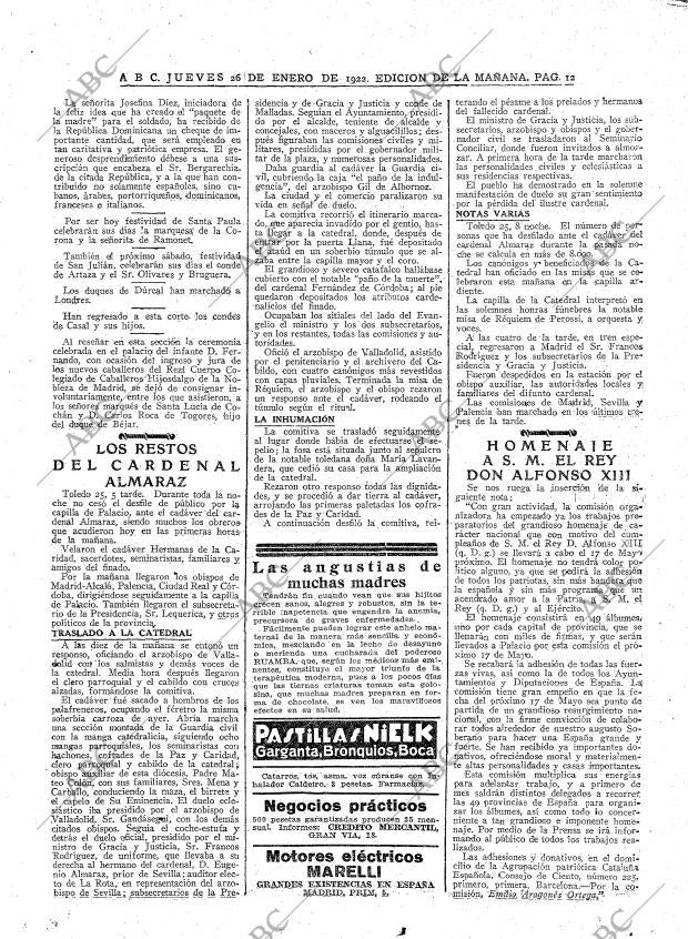 ABC MADRID 26-01-1922 página 12