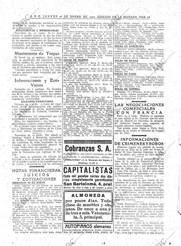 ABC MADRID 26-01-1922 página 18