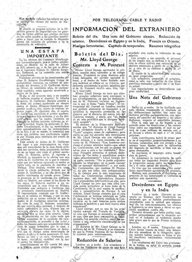 ABC MADRID 26-01-1922 página 20