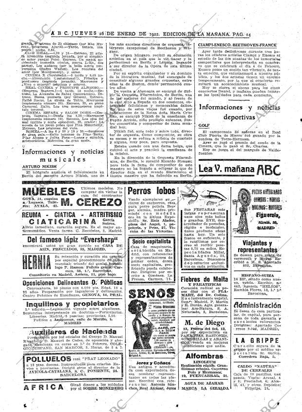 ABC MADRID 26-01-1922 página 24