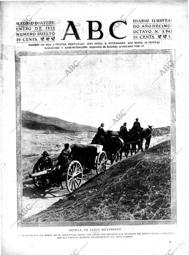 ABC MADRID 27-01-1922 página 1