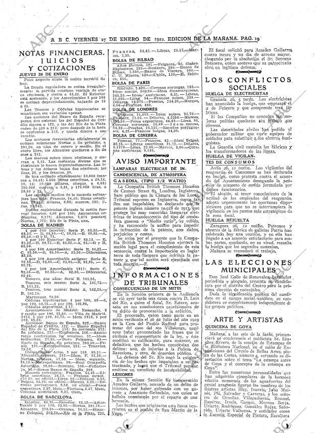 ABC MADRID 27-01-1922 página 19