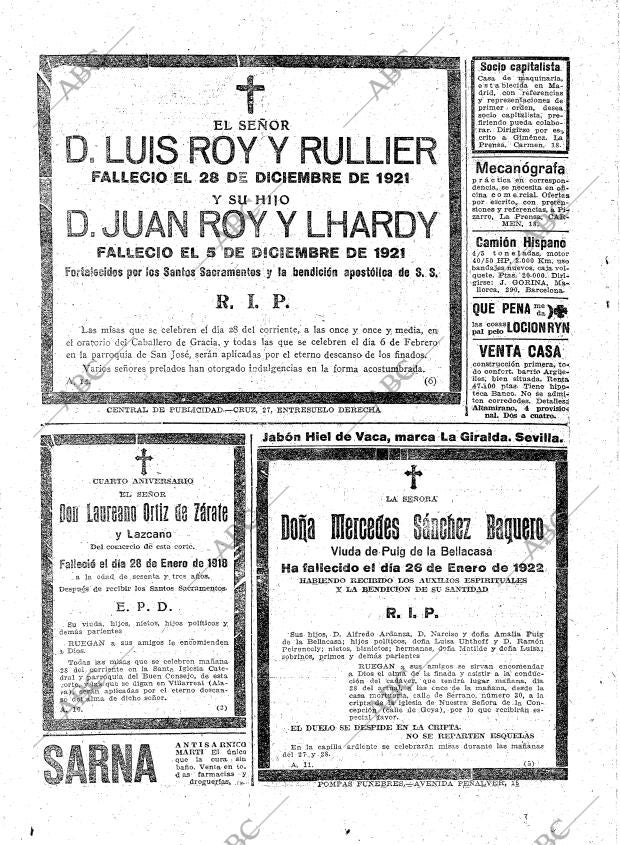 ABC MADRID 27-01-1922 página 26
