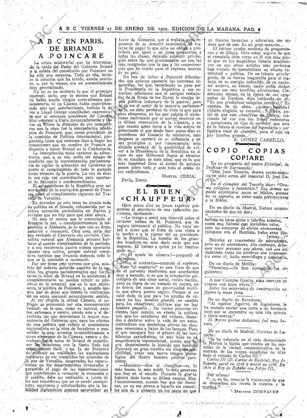 ABC MADRID 27-01-1922 página 8