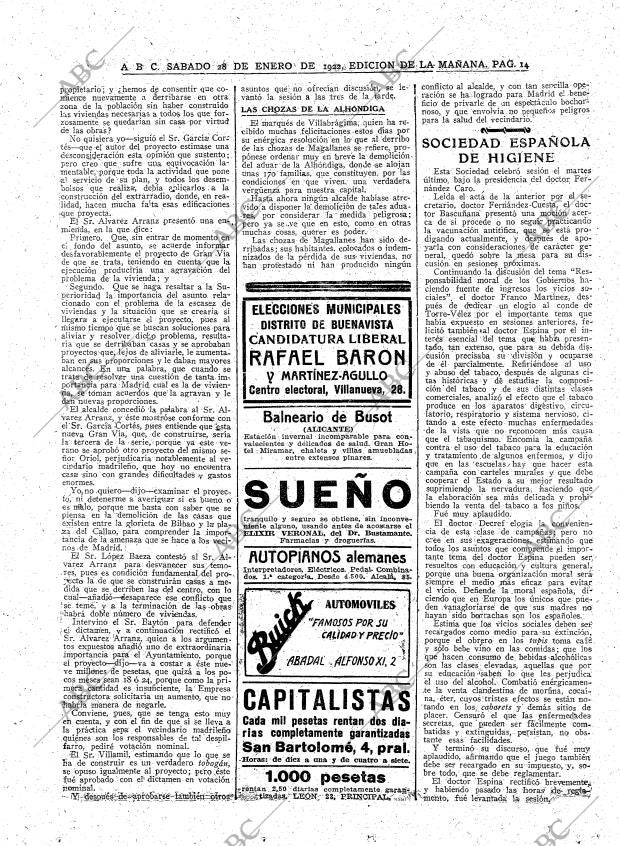 ABC MADRID 28-01-1922 página 14