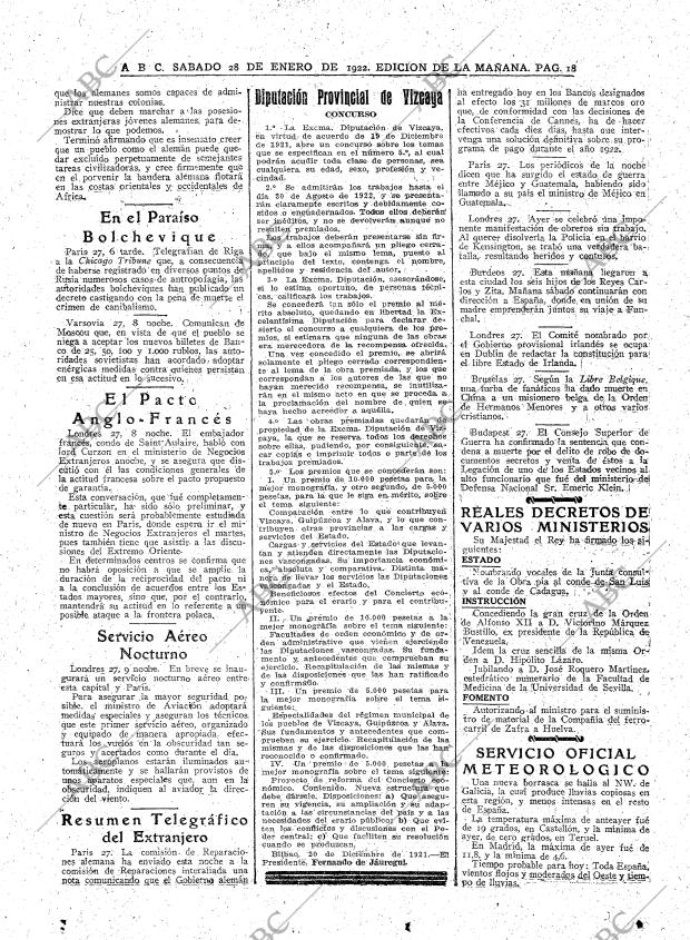 ABC MADRID 28-01-1922 página 18