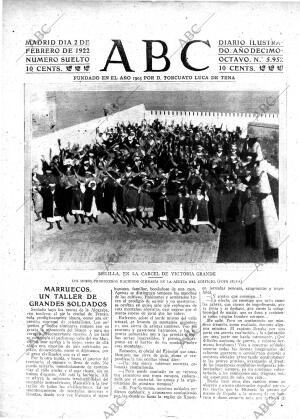 ABC MADRID 02-02-1922 página 1