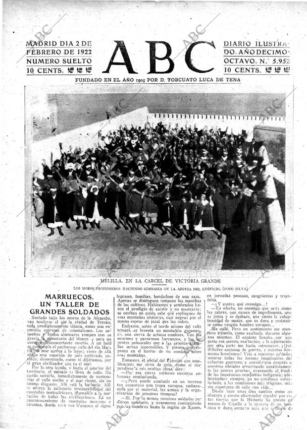 ABC MADRID 02-02-1922 página 1