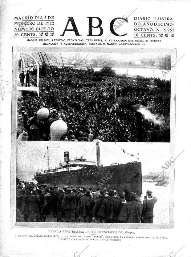 ABC MADRID 03-02-1922 página 1