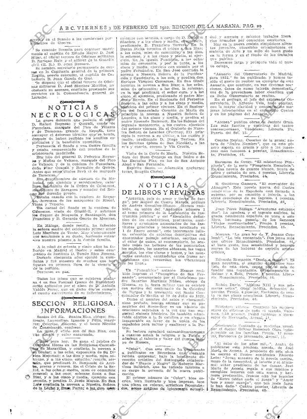 ABC MADRID 03-02-1922 página 20