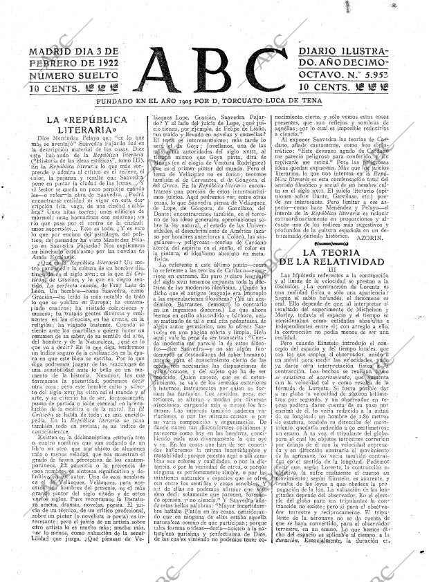 ABC MADRID 03-02-1922 página 3