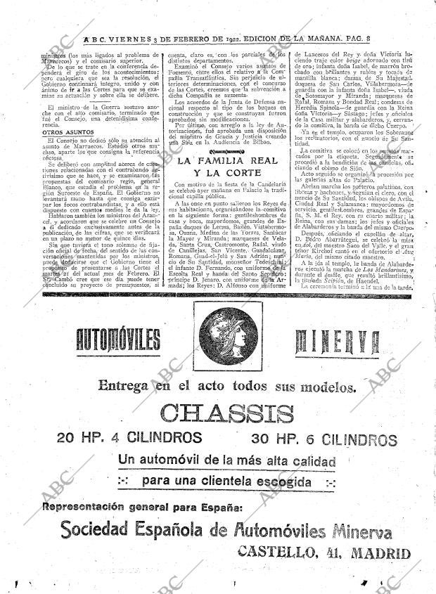 ABC MADRID 03-02-1922 página 8