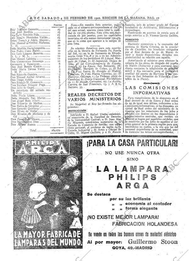 ABC MADRID 04-02-1922 página 10