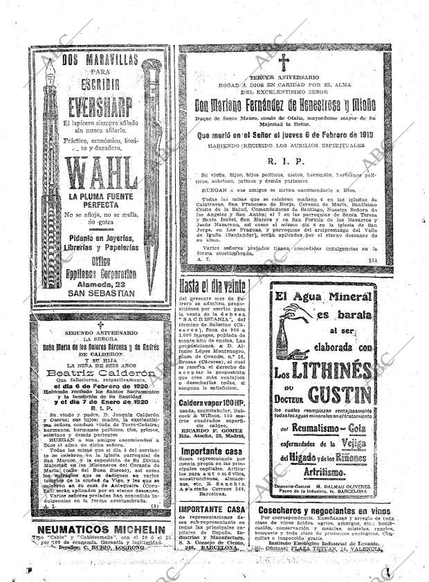 ABC MADRID 06-02-1922 página 20