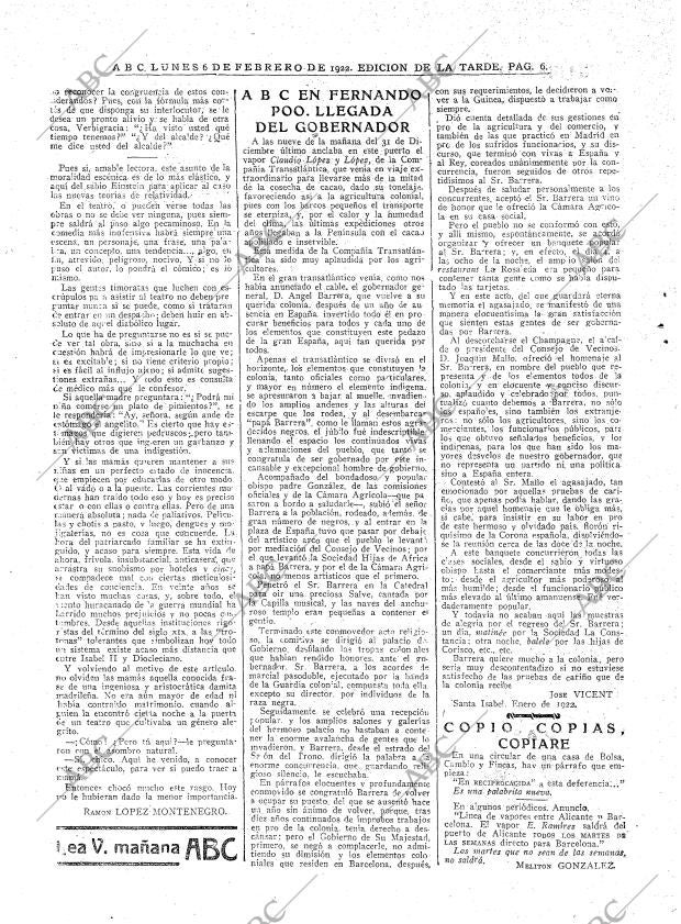 ABC MADRID 06-02-1922 página 6