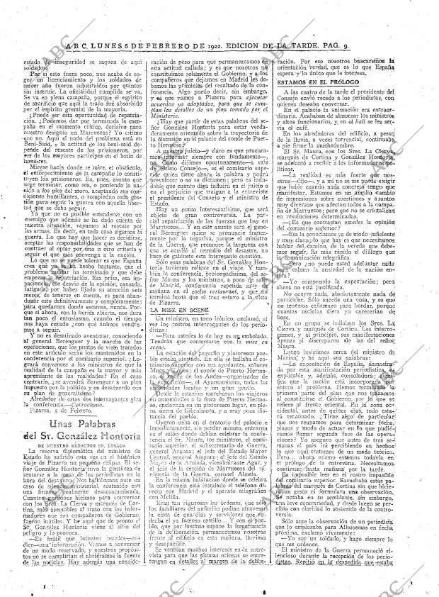 ABC MADRID 06-02-1922 página 9