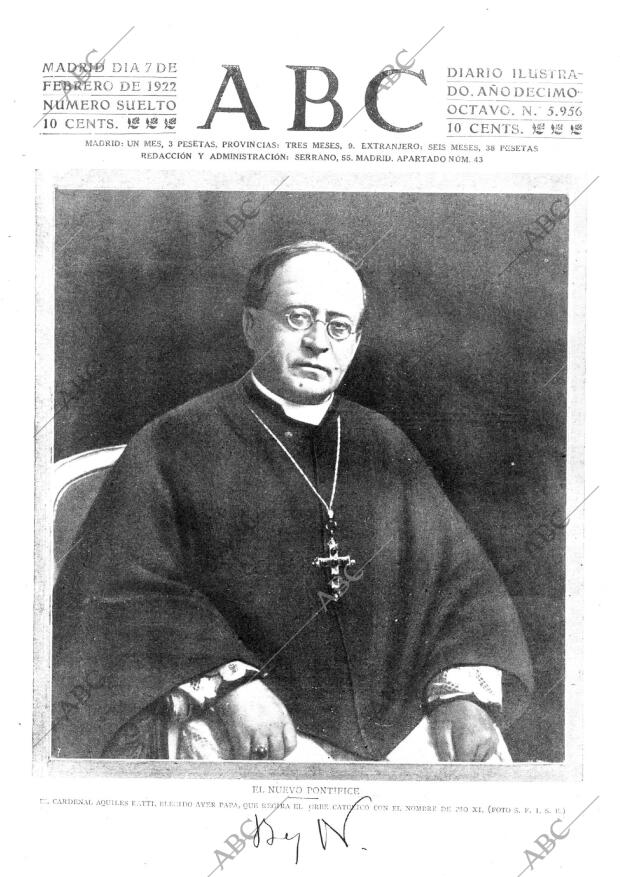 ABC MADRID 07-02-1922 página 1