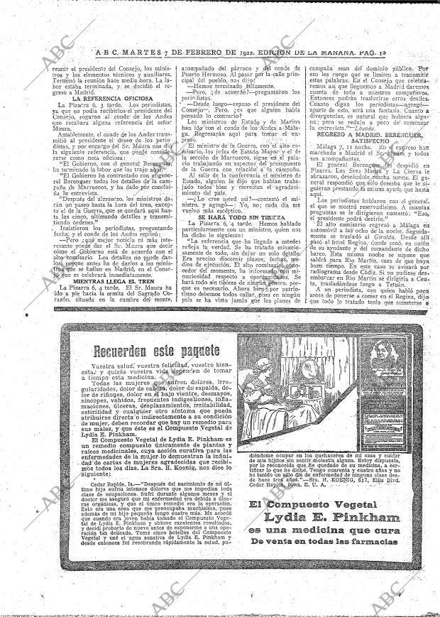 ABC MADRID 07-02-1922 página 10