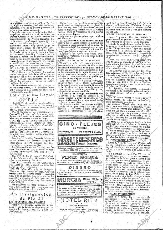 ABC MADRID 07-02-1922 página 16