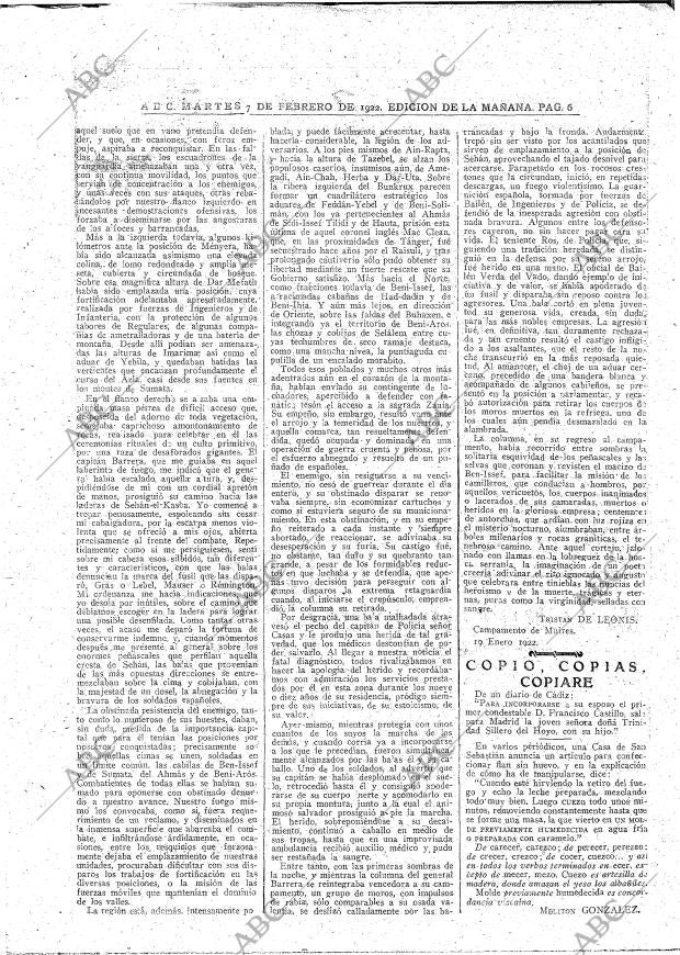 ABC MADRID 07-02-1922 página 6