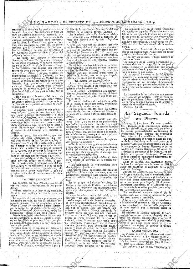 ABC MADRID 07-02-1922 página 9