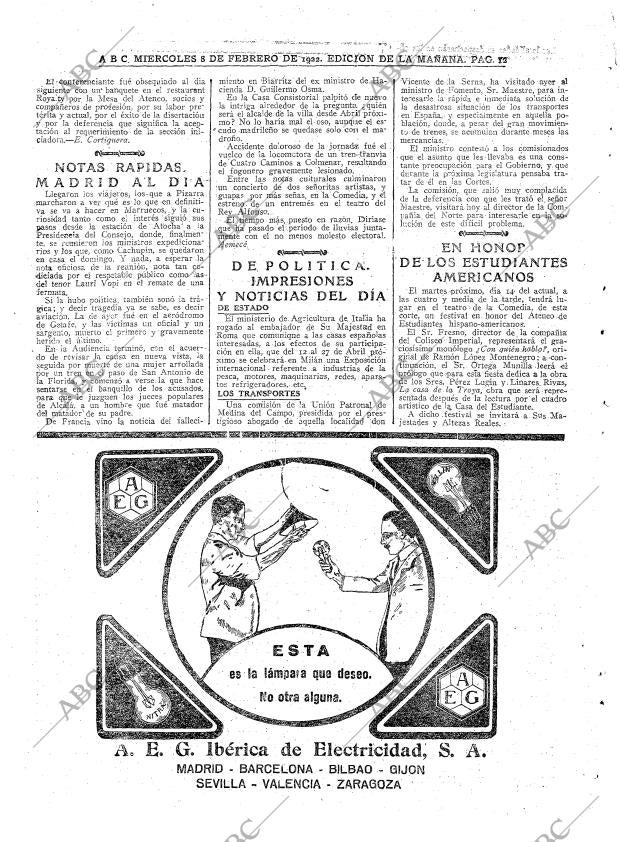 ABC MADRID 08-02-1922 página 12