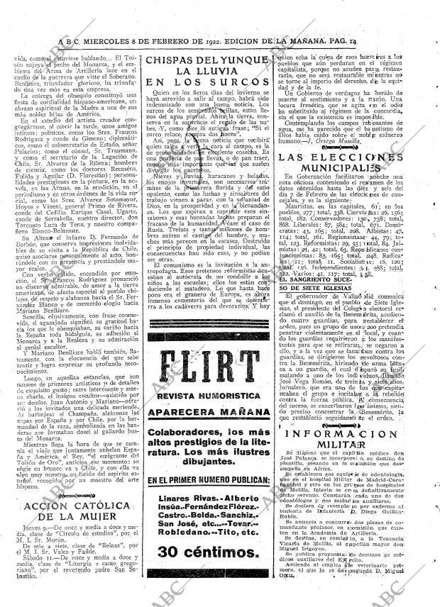 ABC MADRID 08-02-1922 página 14
