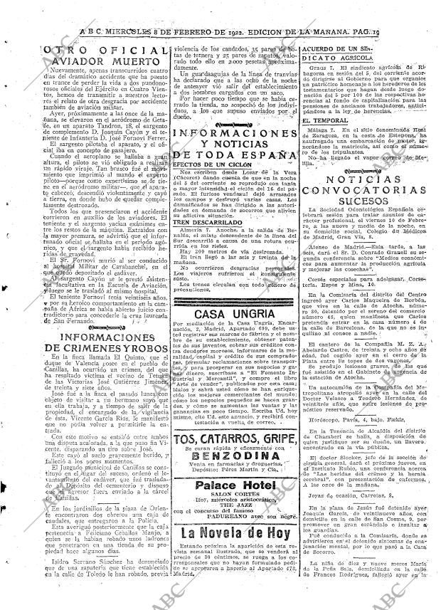 ABC MADRID 08-02-1922 página 19